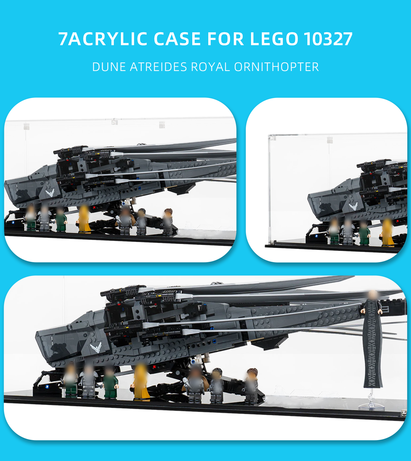 Display Case for Lego Dune Atreides Royal Ornithopter 10327