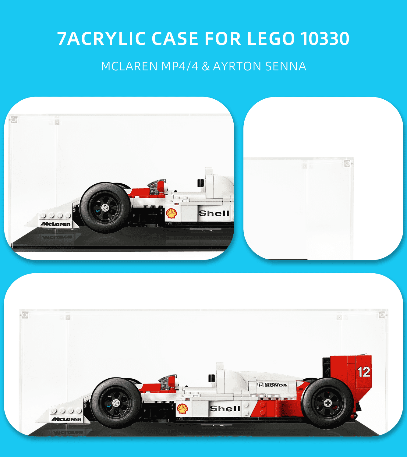 Display case for LEGO McLaren MP4/4 & Ayrton Senna 10330