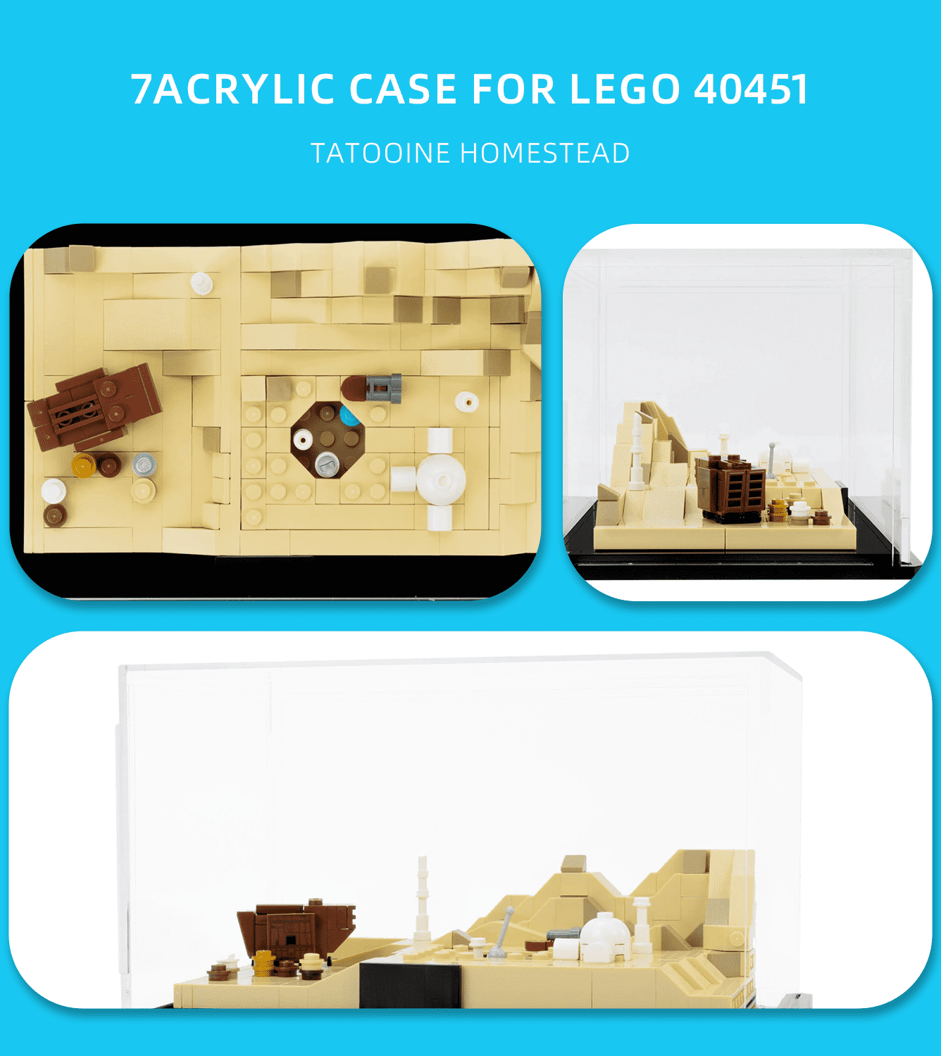 Display Case for Lego Tatooine Homestead 40451