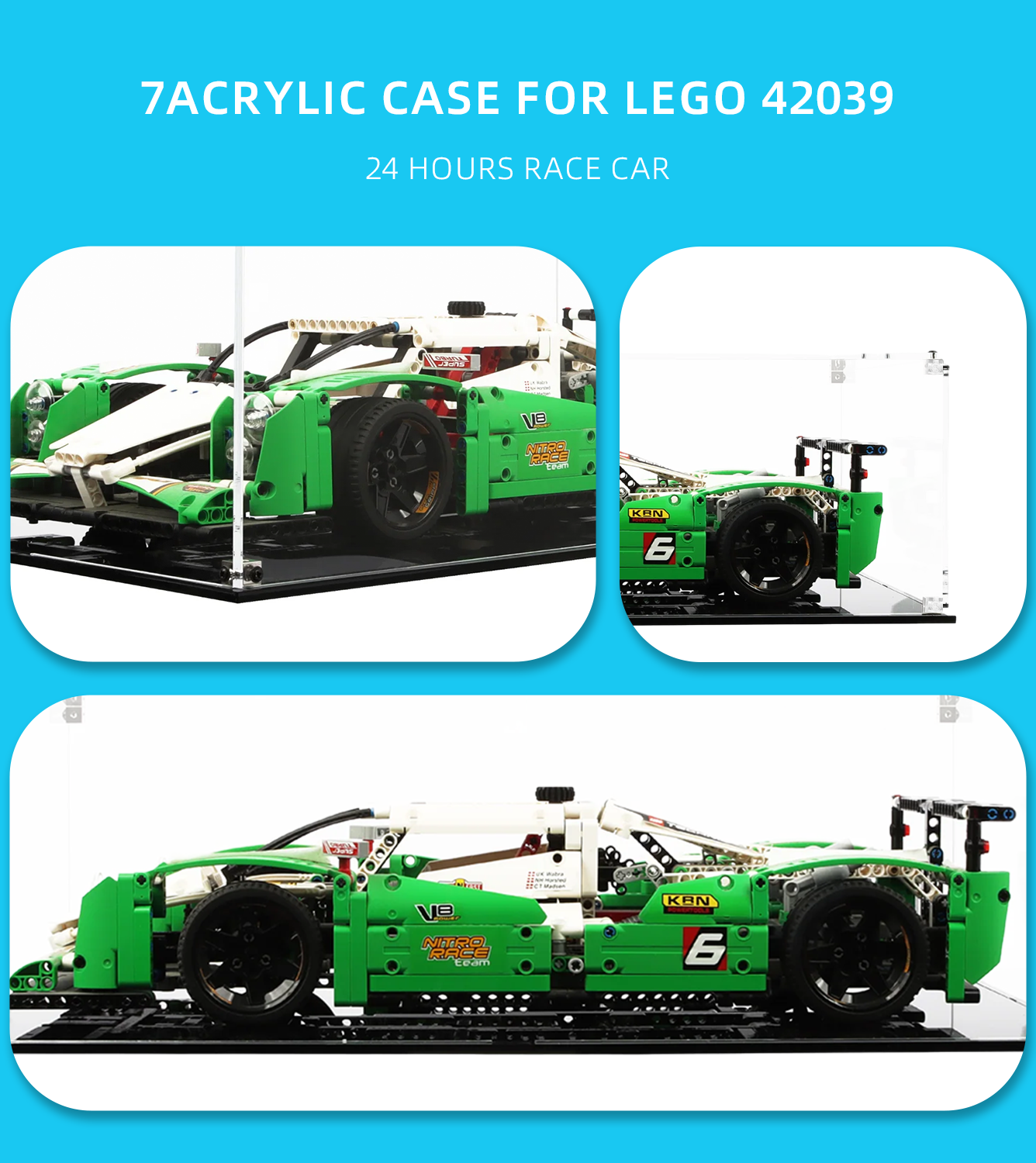 Display case for LEGO 24 Hours Race Car 42039