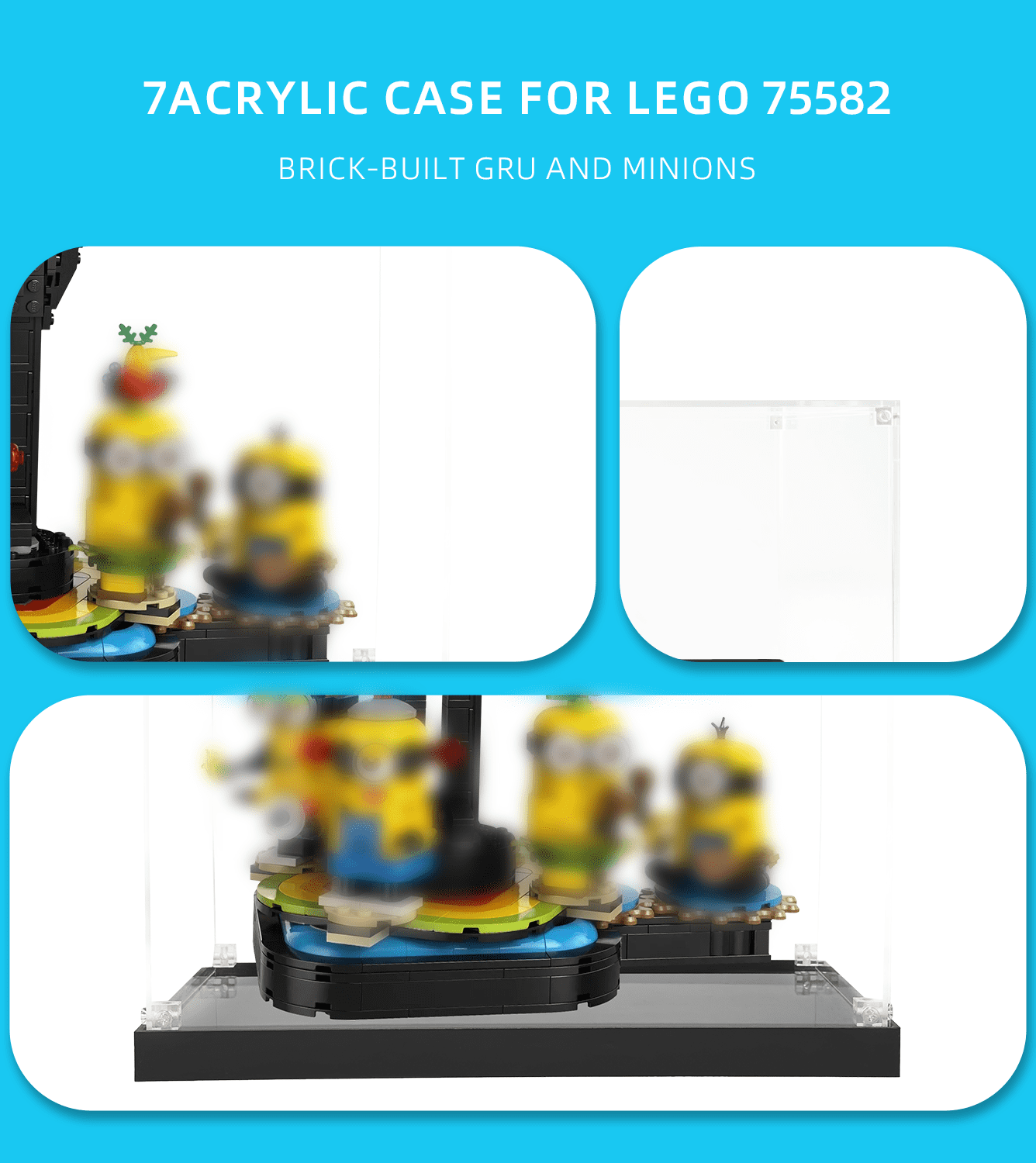 Display case for LEGO Gru and Minions 75582