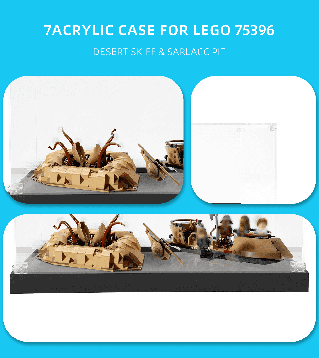 Display case for LEGO  Star Wars Desert Skiff & Sarlacc Pit 75396