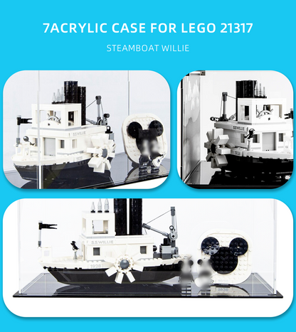 Display Case for Lego ideas Steamboat Willie 21317