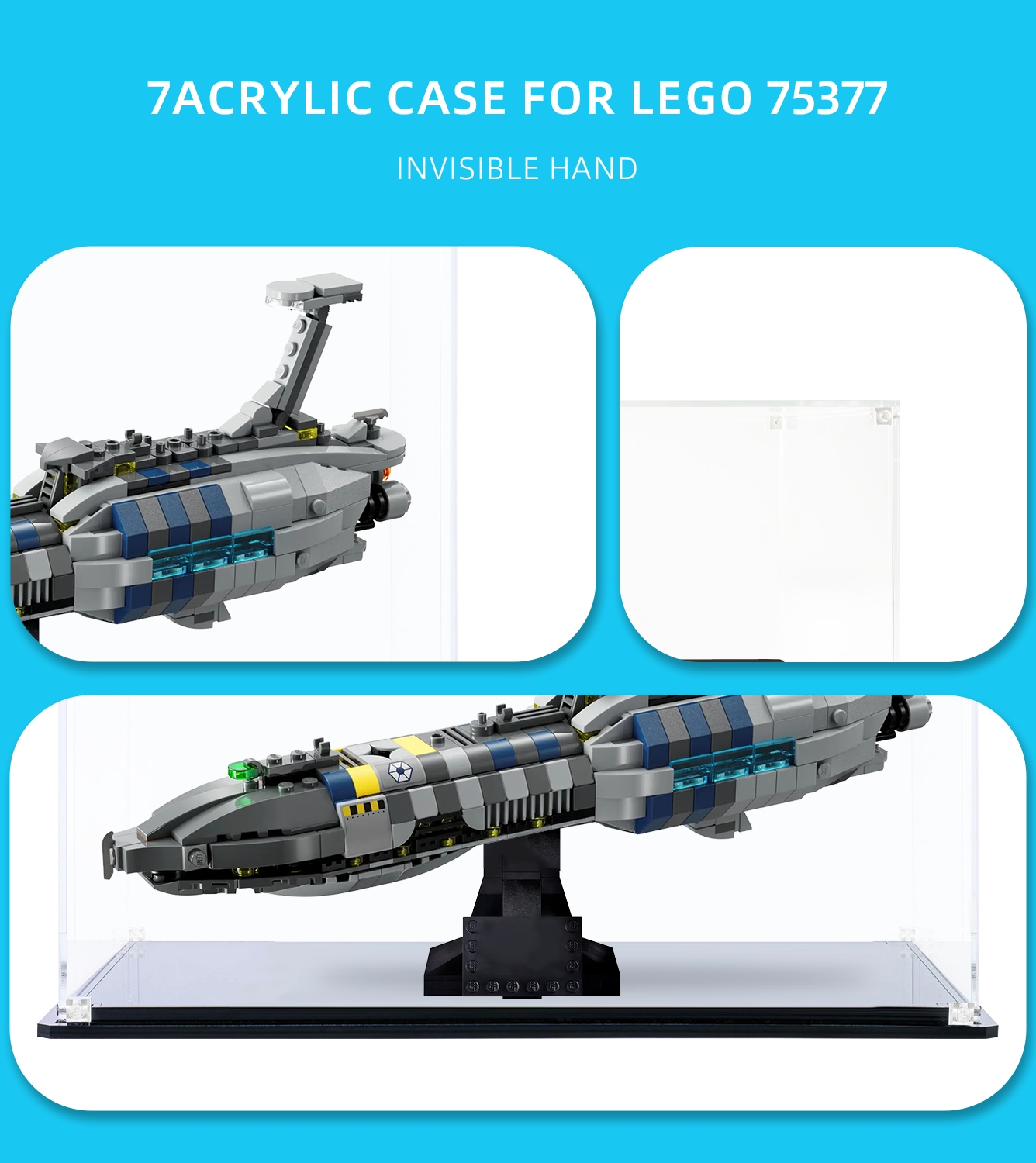 Display case for LEGO Invisible Hand 75377