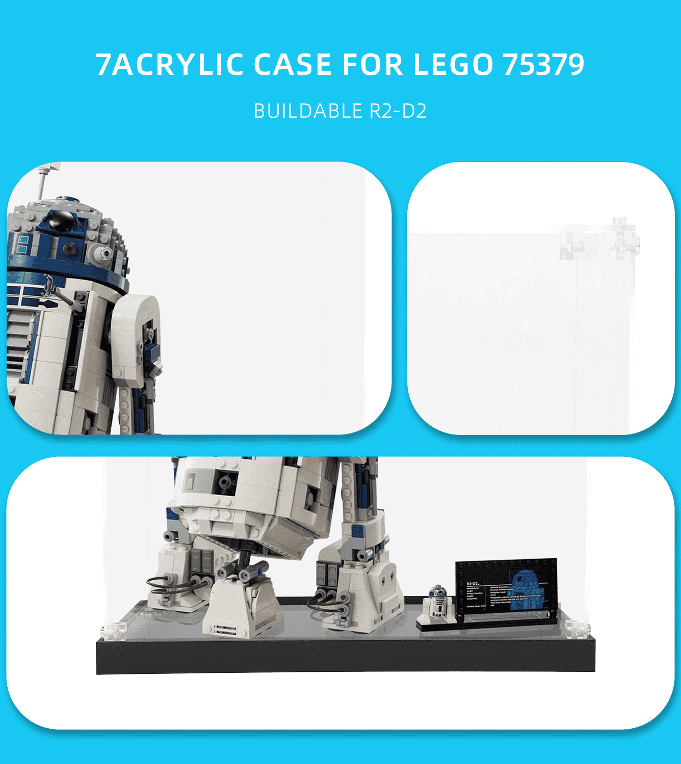 Display case for LEGO Buildable R2-D2 75379