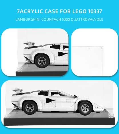 Display case for LEGO Lamborghini Countach 5000 Quattrovalvole 10337 - ICUANUTY