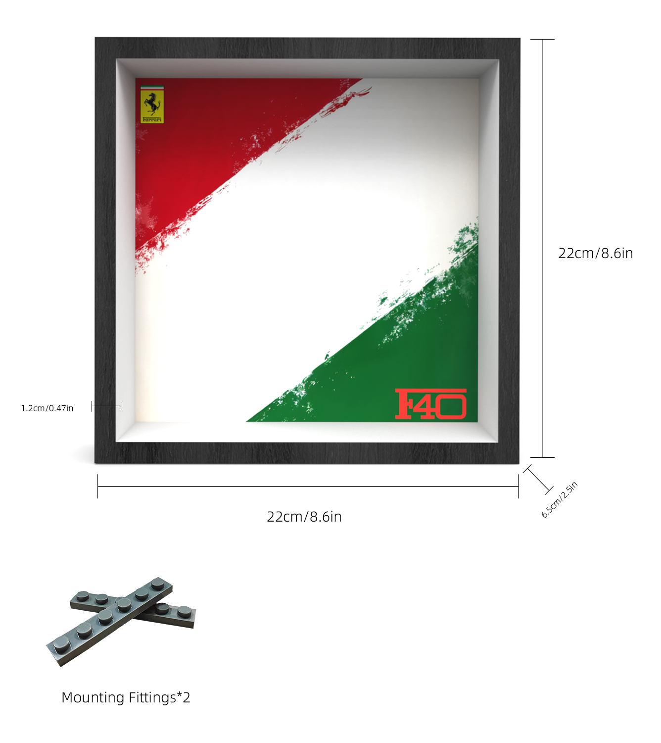 Display Car Frame for Lego Speed Champions  2024 Ferrari F40 76934