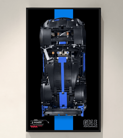 Display Wallboard for Lego technic Porsche GT4 e-Performance Race Car 42176 - ICUANUTY