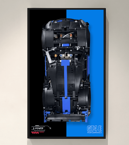 Display Wallboard for Lego technic Porsche GT4 e-Performance Race Car 42176 - ICUANUTY