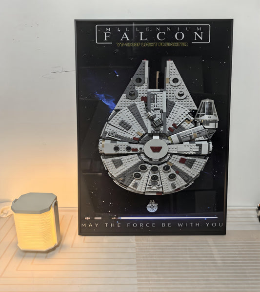 Display Wall Frame for Lego 75257 Star Wars Millennium Falcon