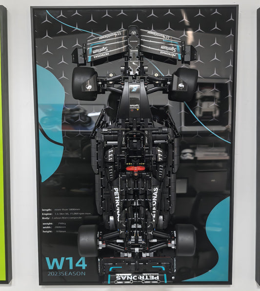 Display Wall Frame for Lego Mercedes-AMG F1 W14 E (42171)