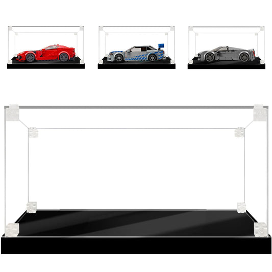 2pcs Acrylic Display Case for lego Speed Champions and 1985