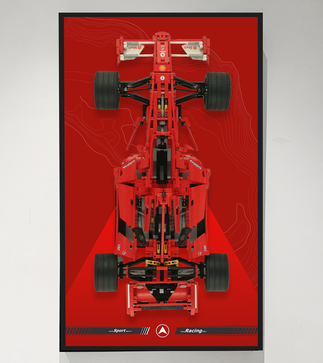 Display Wallboard for LEGO Technic Ferrari F1 Racer 8674