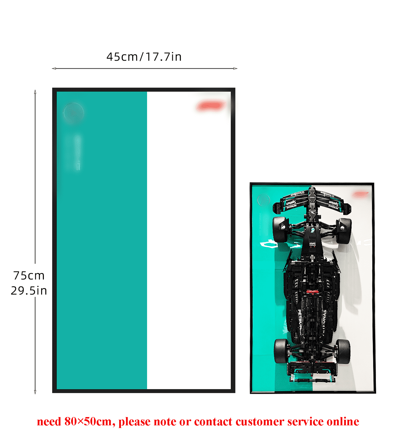 Display Wall Mount for Lego Technic™ Mercedes-AMG F1 W14 E Performance (42171)