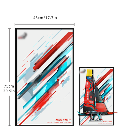 Display Wallboard for LEGO Emirates Team New Zealand AC75 Racing Yacht 42174