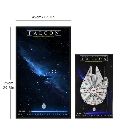 Display Wall Frame for Lego 75257 Star Wars Millennium Falcon