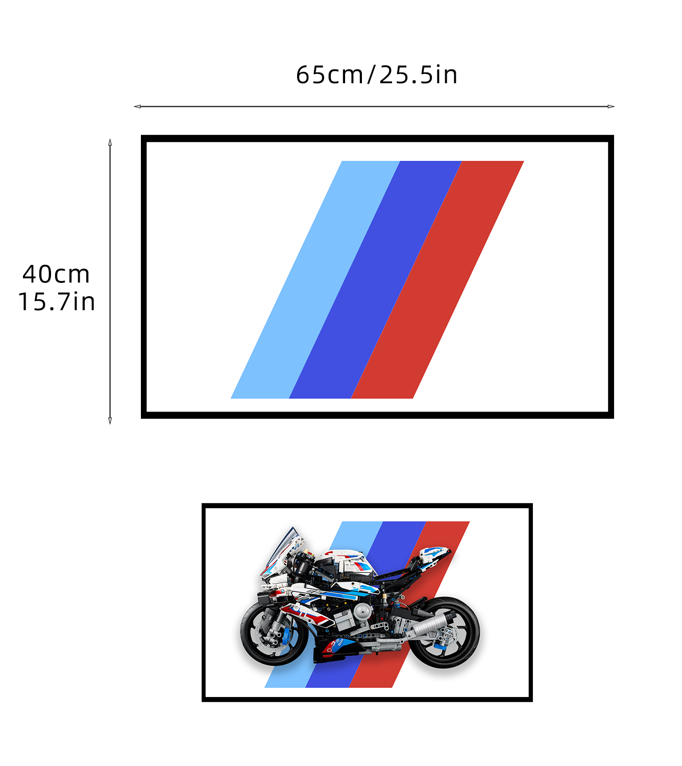 Display Wall Mount for Lego 42130 Technic™ BMW M 1000 RR lego Motorcycle