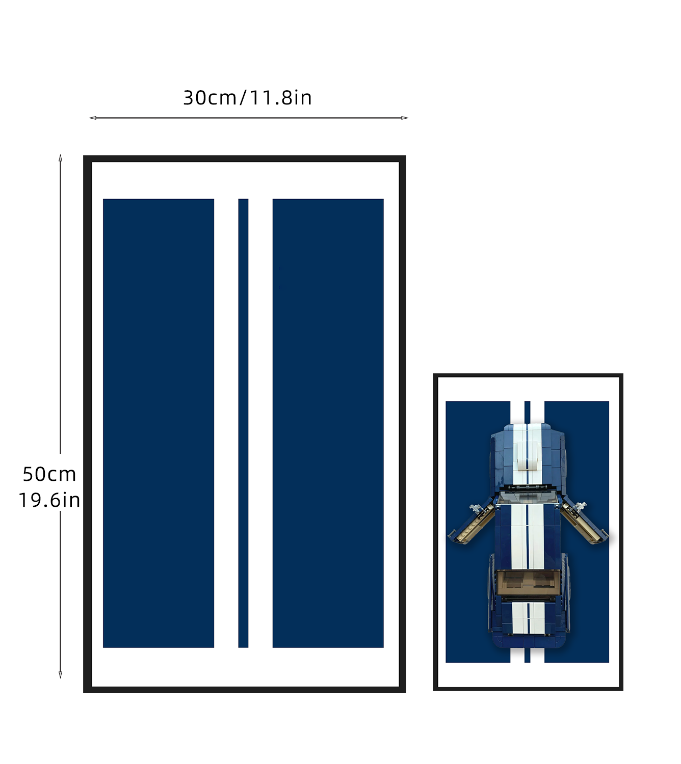 Display Wallboard for Lego Creator Ford Mustang 10265