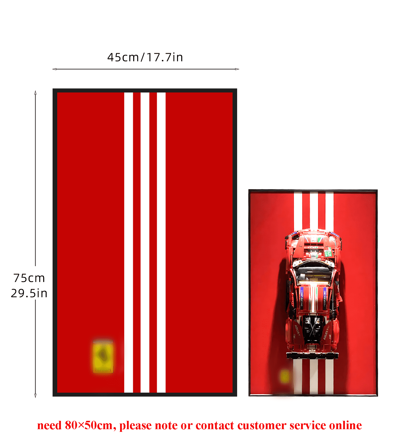 Display Wallboard for Lego Ferrari 488 GTE 42125 - ICUANUTY