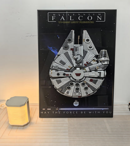 Display Wall Frame for Lego 75257 Star Wars Millennium Falcon