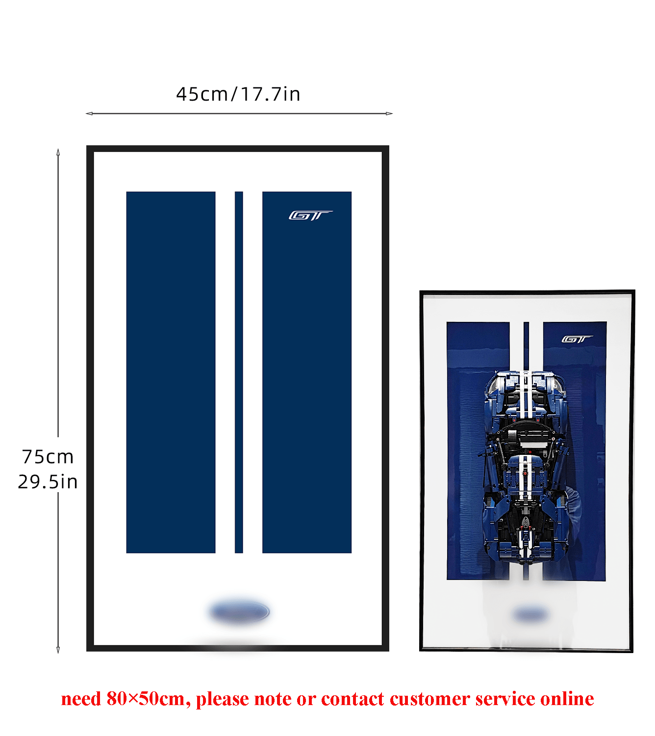 WallMount for Lego 42154 Technic™ 2022 Ford GT LEGO Car - ICUANUTY