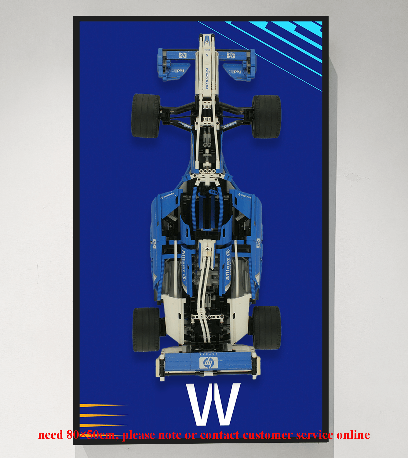 Display Wallboard for LEGO Williams F1 Team Racer 8461 - ICUANUTY