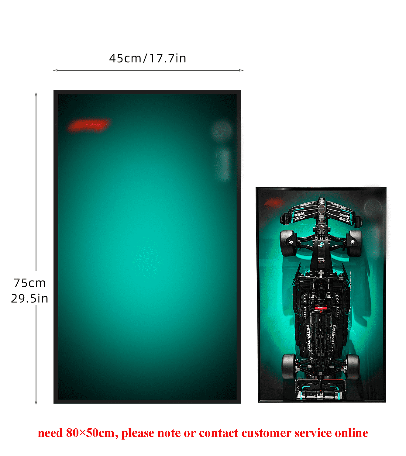 Display Wall Mount for Lego Technic™ Mercedes-AMG F1 W14 E Performance (42171) - ICUANUTY