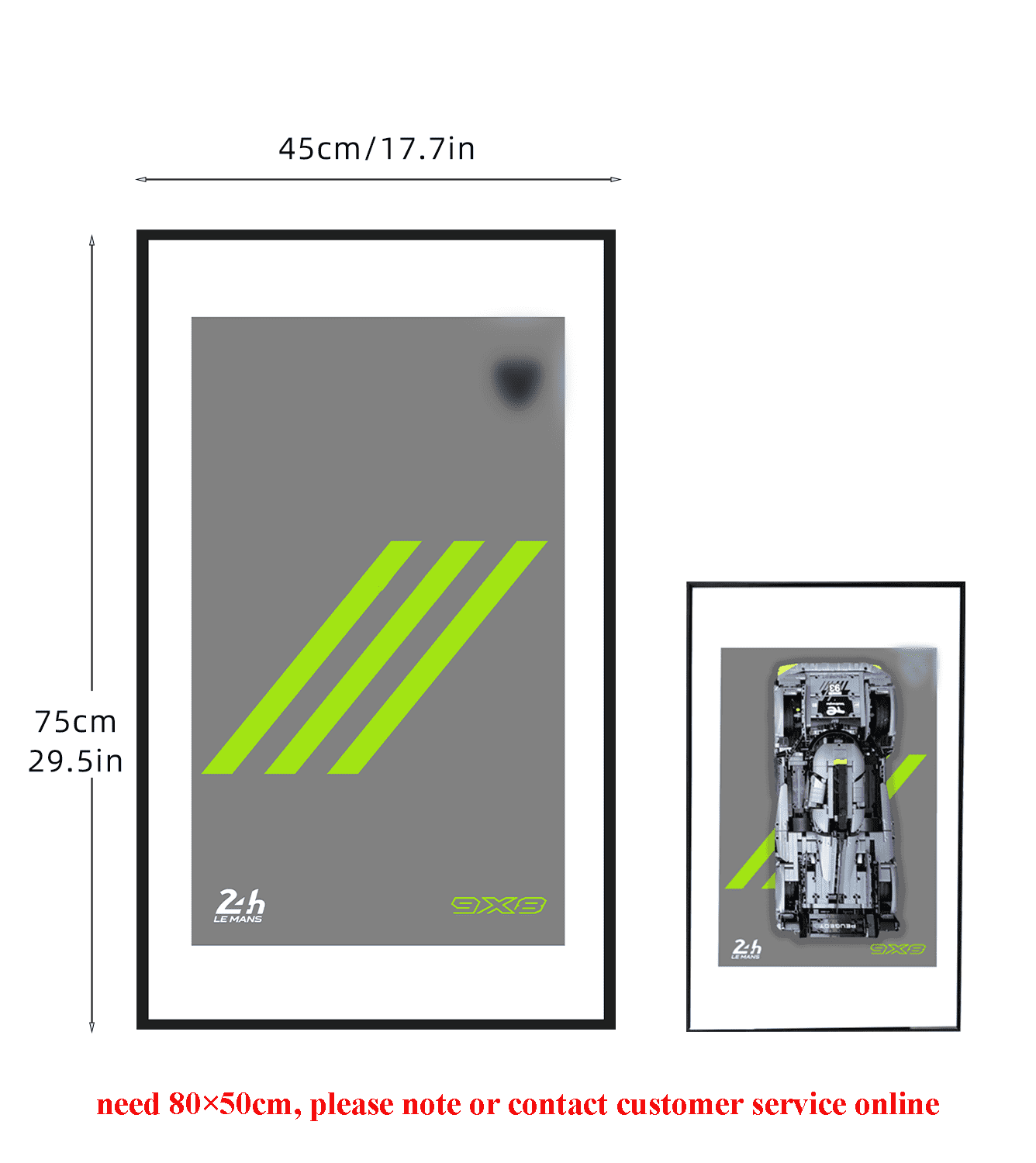 Display Wallboard for Lego 42156 Technic™ PEUGEOT 9X8 24H Le Mans Hybrid Hypercar - ICUANUTY