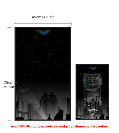 Display Wall Frame for Lego DC The Batman - Batmobile 42127 - ICUANUTY