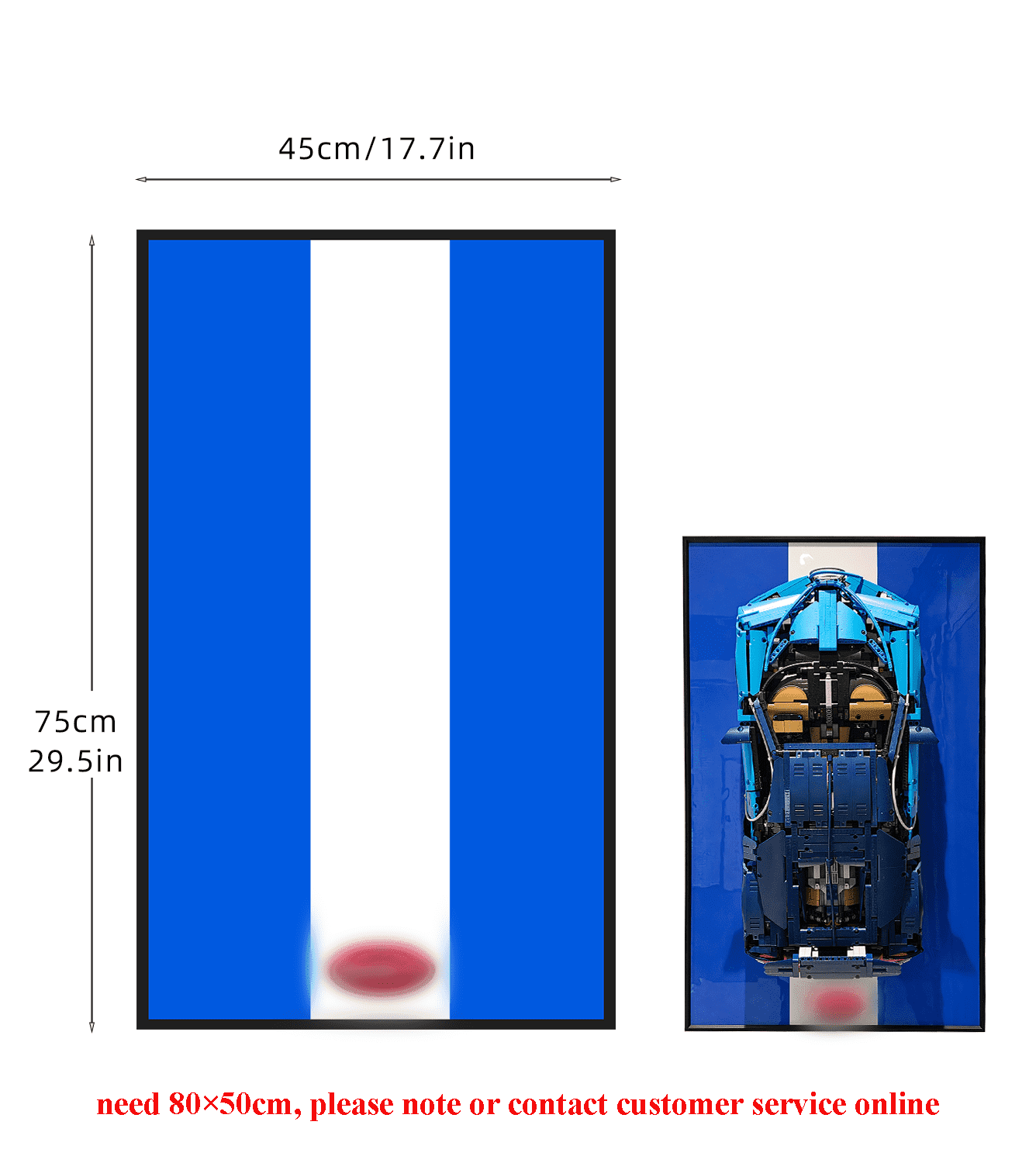 Display Wall Frame Board for Lego 42083 Technic™ Bugatti Chiron Lego Car - ICUANUTY