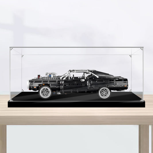 Display Case for Lego Fast & Furious Dom Dodge Charger 42111 Race Car