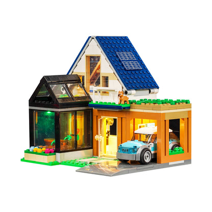 Light kit for LEGO City Series 60398 Family House and Electric Car Light up the warmth of your home with lamps