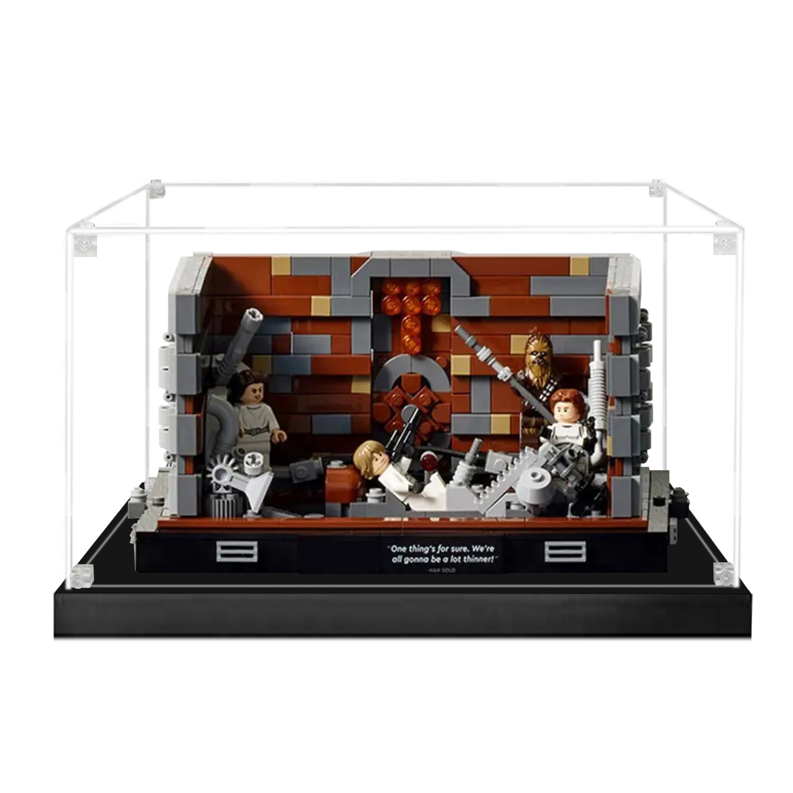 ICUANUTY-Display Case for Lego Star Wars Death Star Trench Run Diorama 75329/Death Star Trash Compactor Diorama 75339