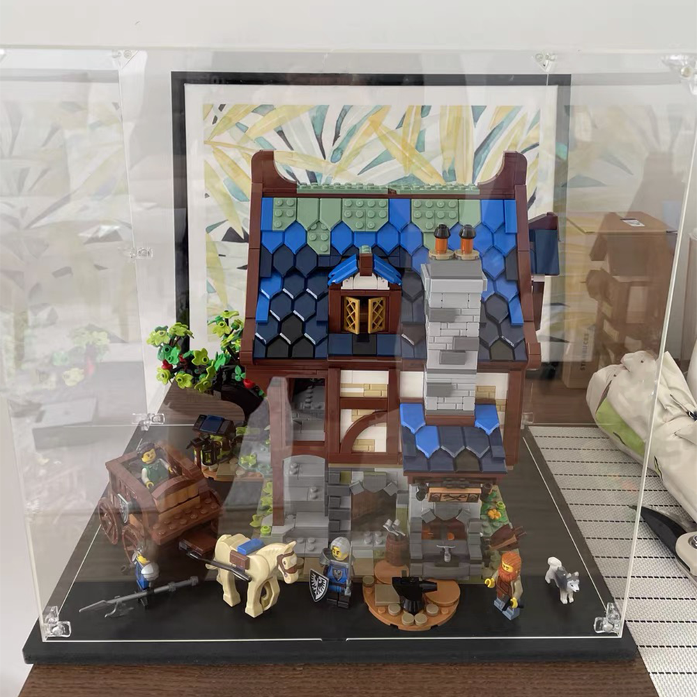 ICUANUTY Display case for LEGO?21325 Ideas: Medieval Blacksmith 