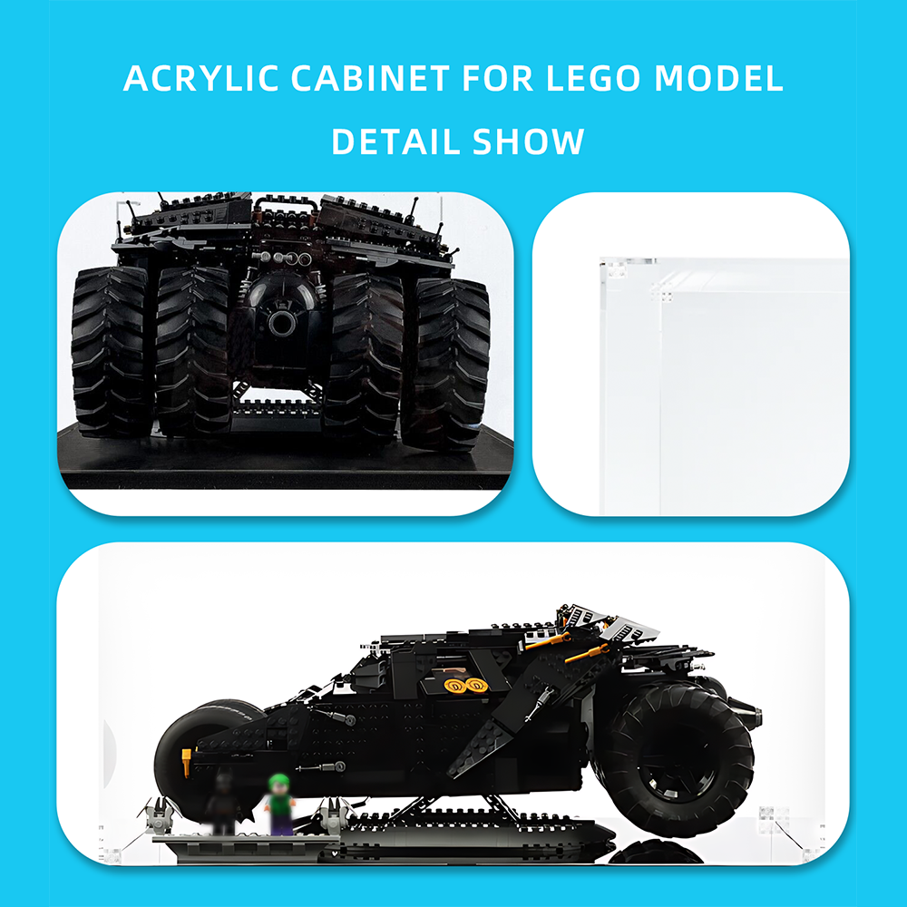 ICUANUTY Display Case for LEGO? 76240 DC Batman? Batmobile? Tumbler 