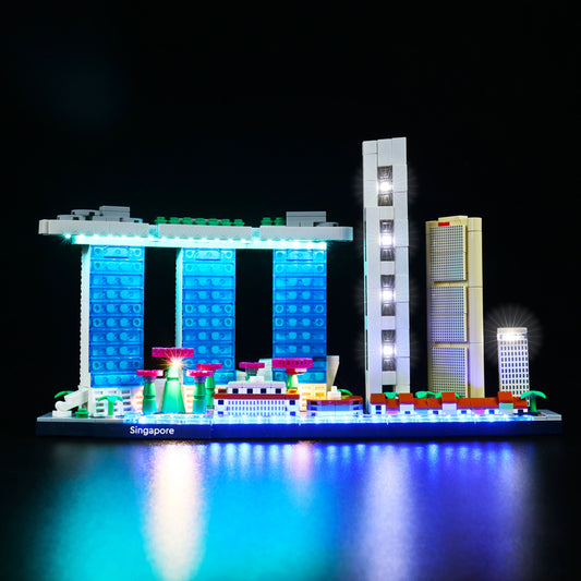 Light kit for Lego Architecture 21057 Singapore