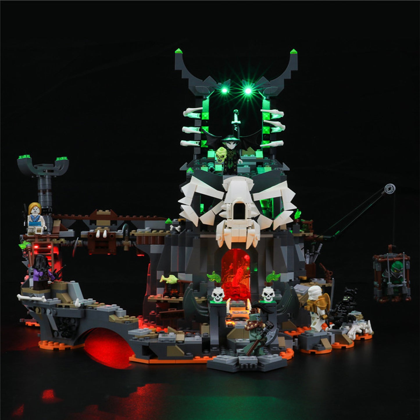 Light kit for Lego NINJAGO 71722  Skull Sorcerer¡¯s Dungeons 