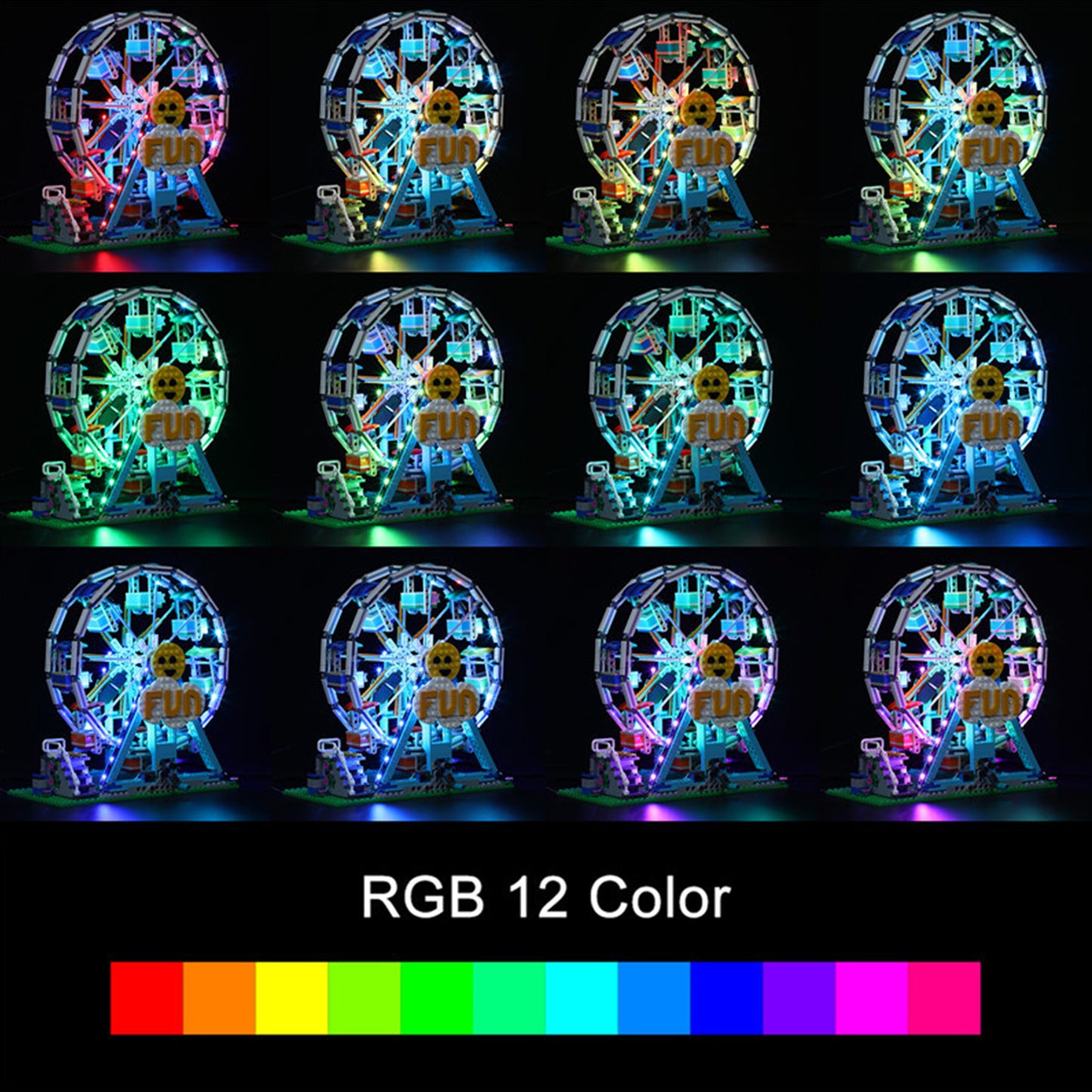 Light kit for Lego Creator Ferris Wheel 31119 - ICUANUTY