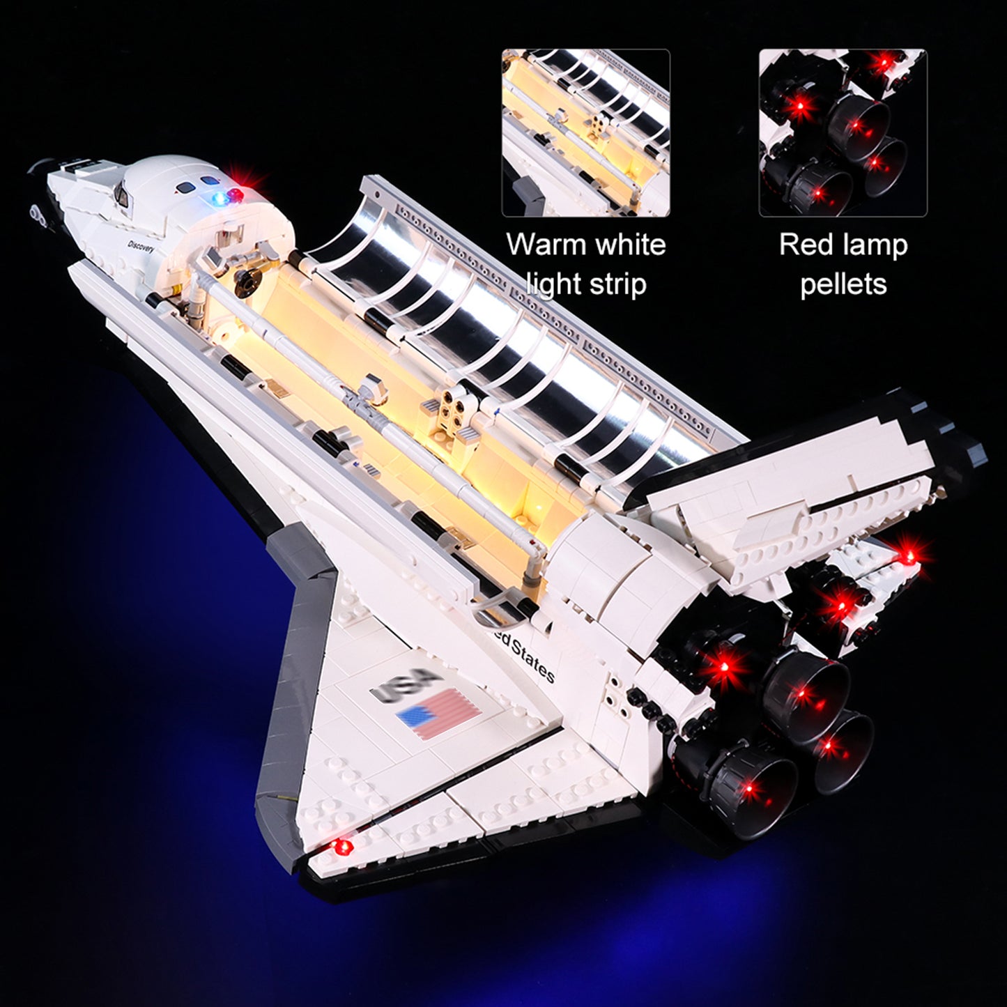Light kit for Lego Technic 10283 NASA Space Shuttle Discovery