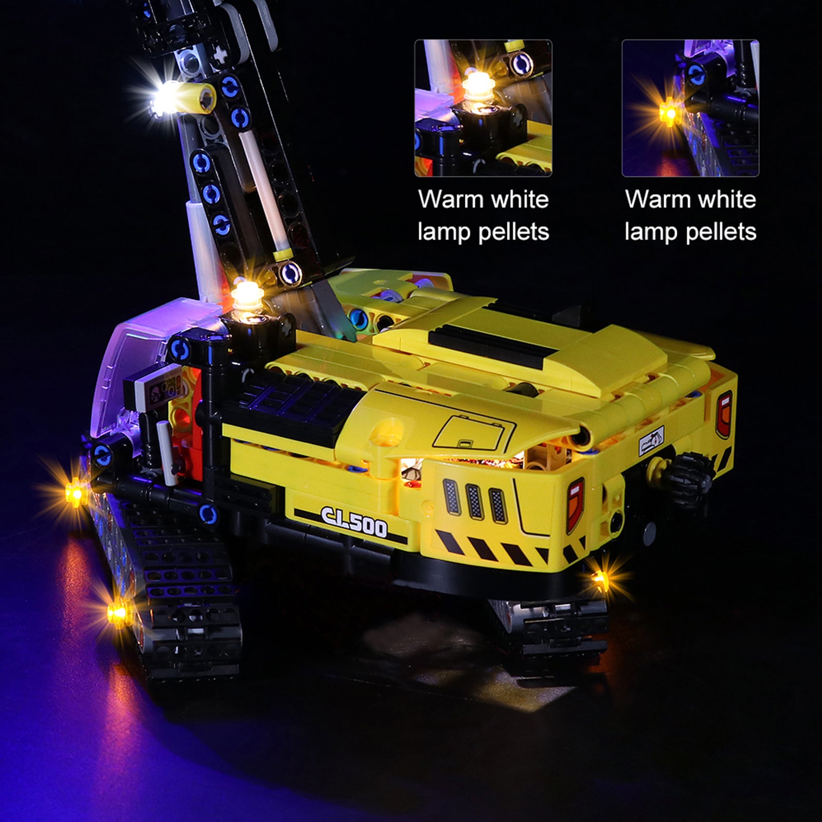 Light kit for Lego Technic 42121 Heavy-Duty Excavator